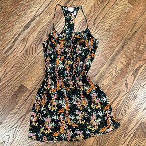 Parker Black Floral Mini Dress